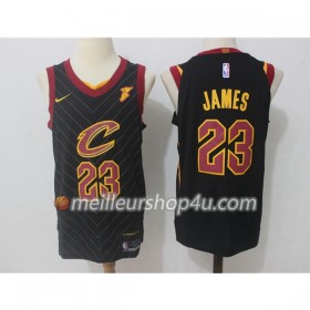 Maillot Basket Homme Cleveland Cavaliers LeBron James 23 Nike 2017-18 Noir Swingman
